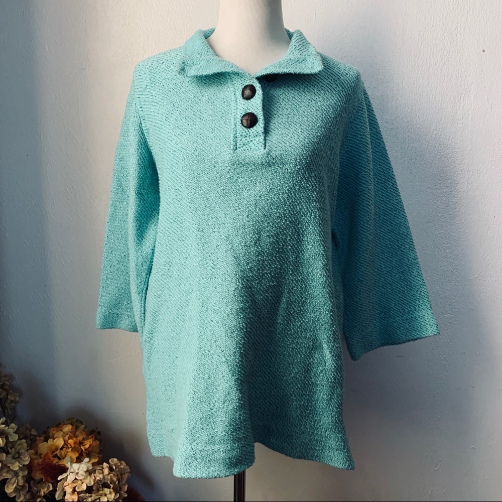 Soft Surroundings Blue Sweater Sz M